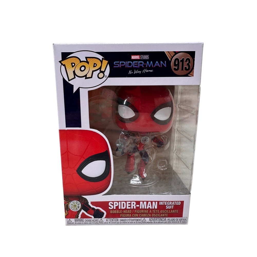 Funko Pop Spider-Man Integrated Suit 913 No Way Home Marvel Figure Red Black Toy